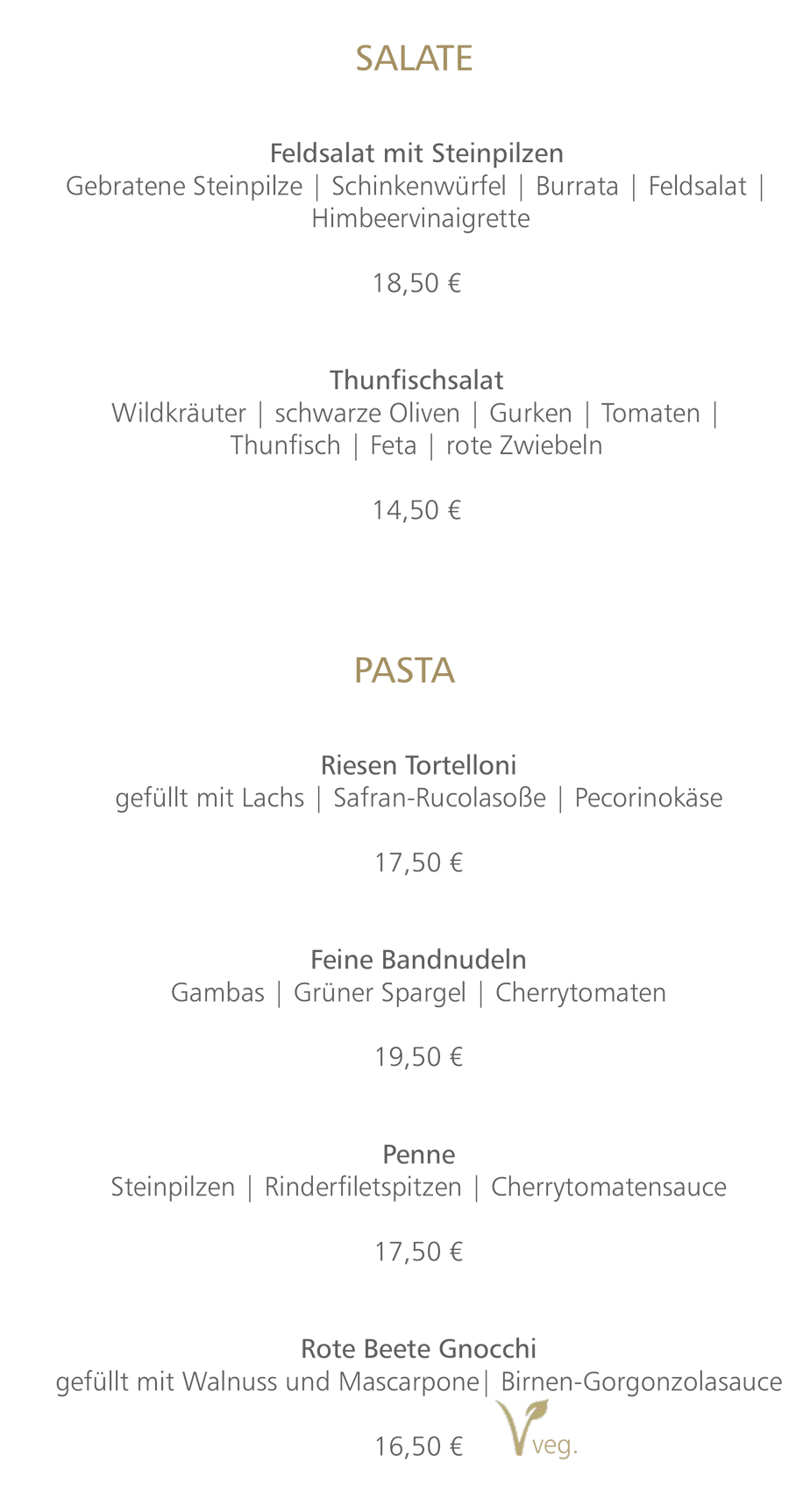Kurhaus Gastronomie GmbH - Speisekarte